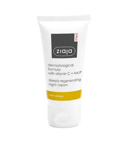 Ziaja – Med Anti-rides Crème de nuit régénérante vitamine C et HA/P – 50ml