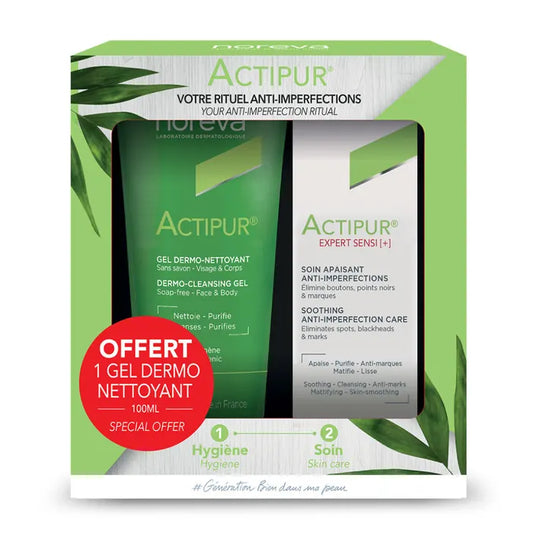 NOREVA ACTIPUR 3 EN 1 SOIN ANTI-IMPERFECTION 30ML + GEL NETTOYANT ACTIPURE 100ML OFFERT