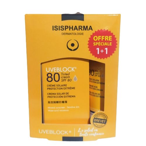 ISISPHARMA PACK PROMO UVEBLOCK 80 TEINTE  **1+1**