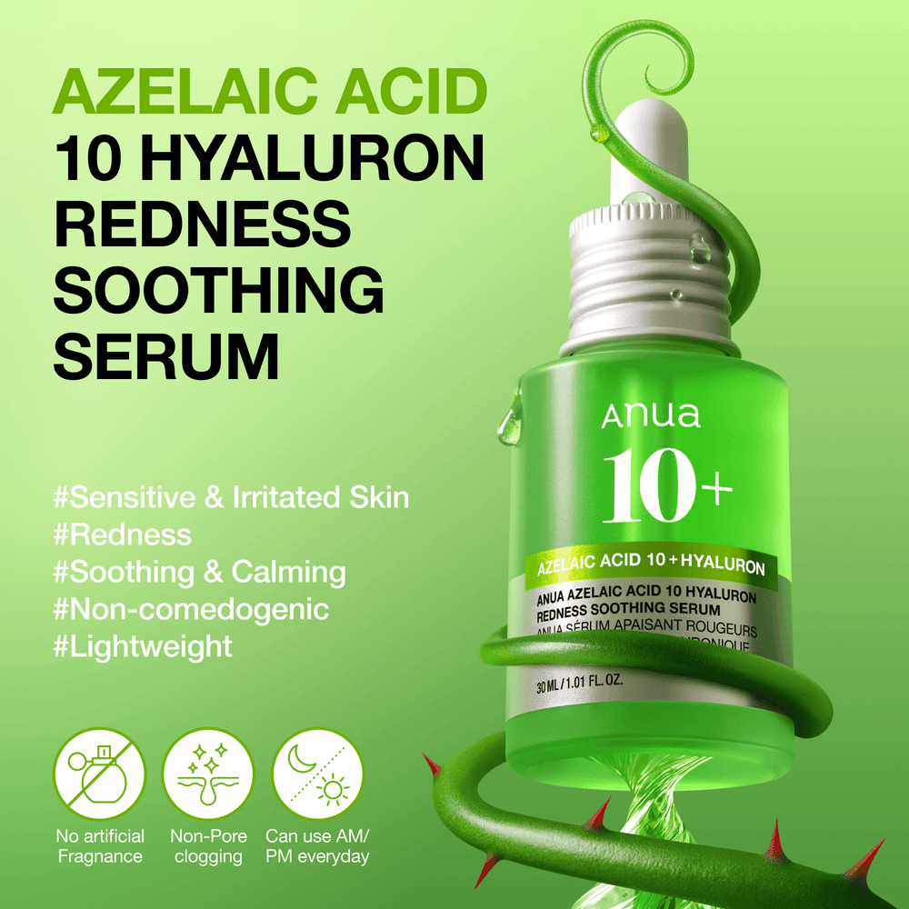 ANUA Azelaic Acid 10 Hyaluron Redness Soothing Serum – 30 ml