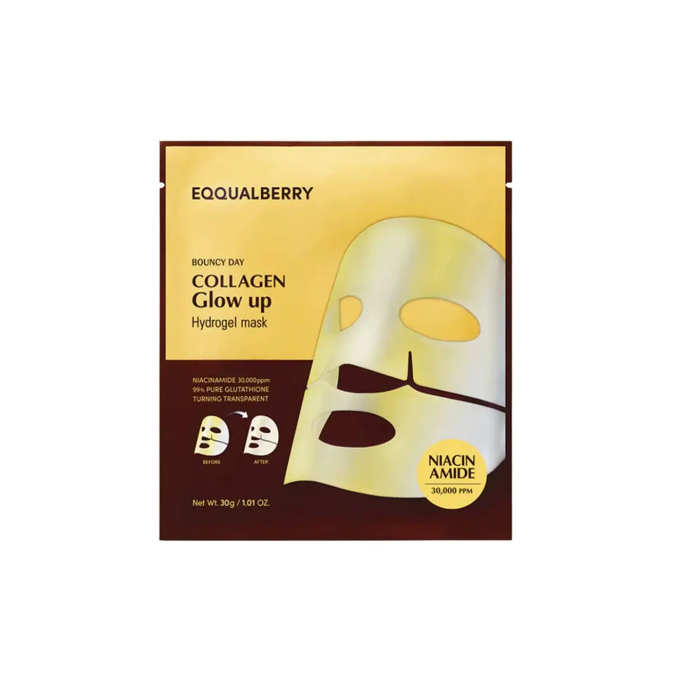 EQQUALBERRY Collagen Glow Up Hydrogel Mask – 4 pièces