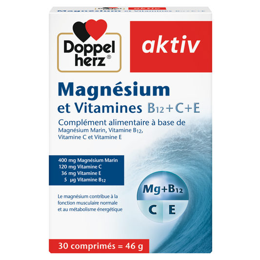 Doppelherz Aktiv Magnesium et Vitamines B12+C+E