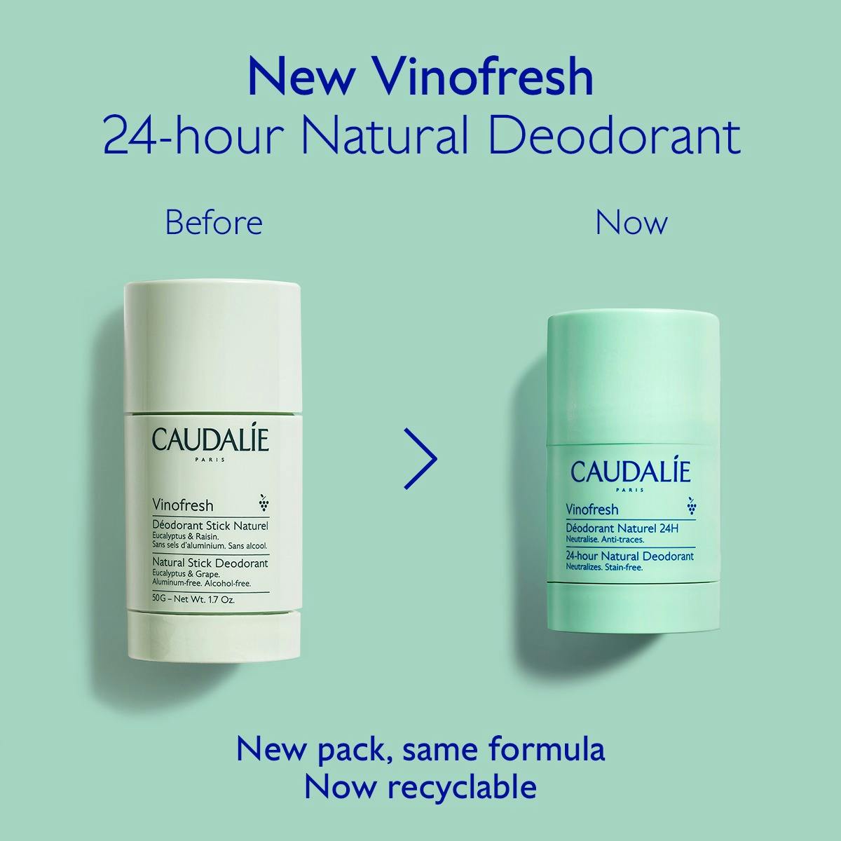 Caudalie Vinofresh Déodorant Stick Naturel 50ml