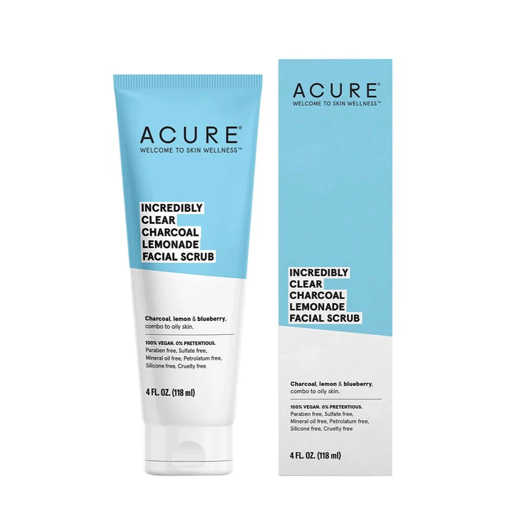 Acure Incredibly Clear Charcoal Lemonade Facial Scrub – 118ml