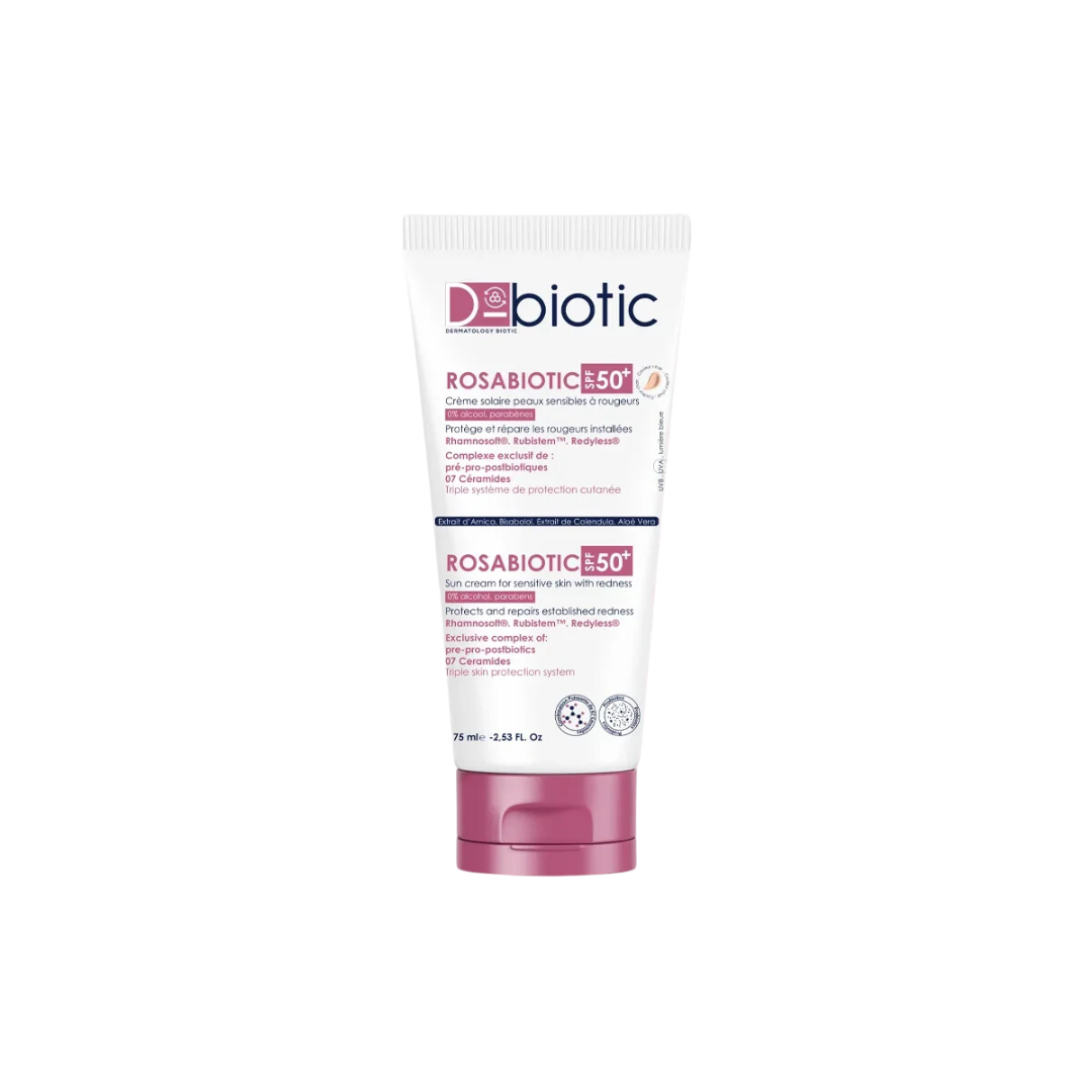 D-BIOTIC Rosabiotic Crème solaire Peaux à Rougeurs Installées SPF50 75ml