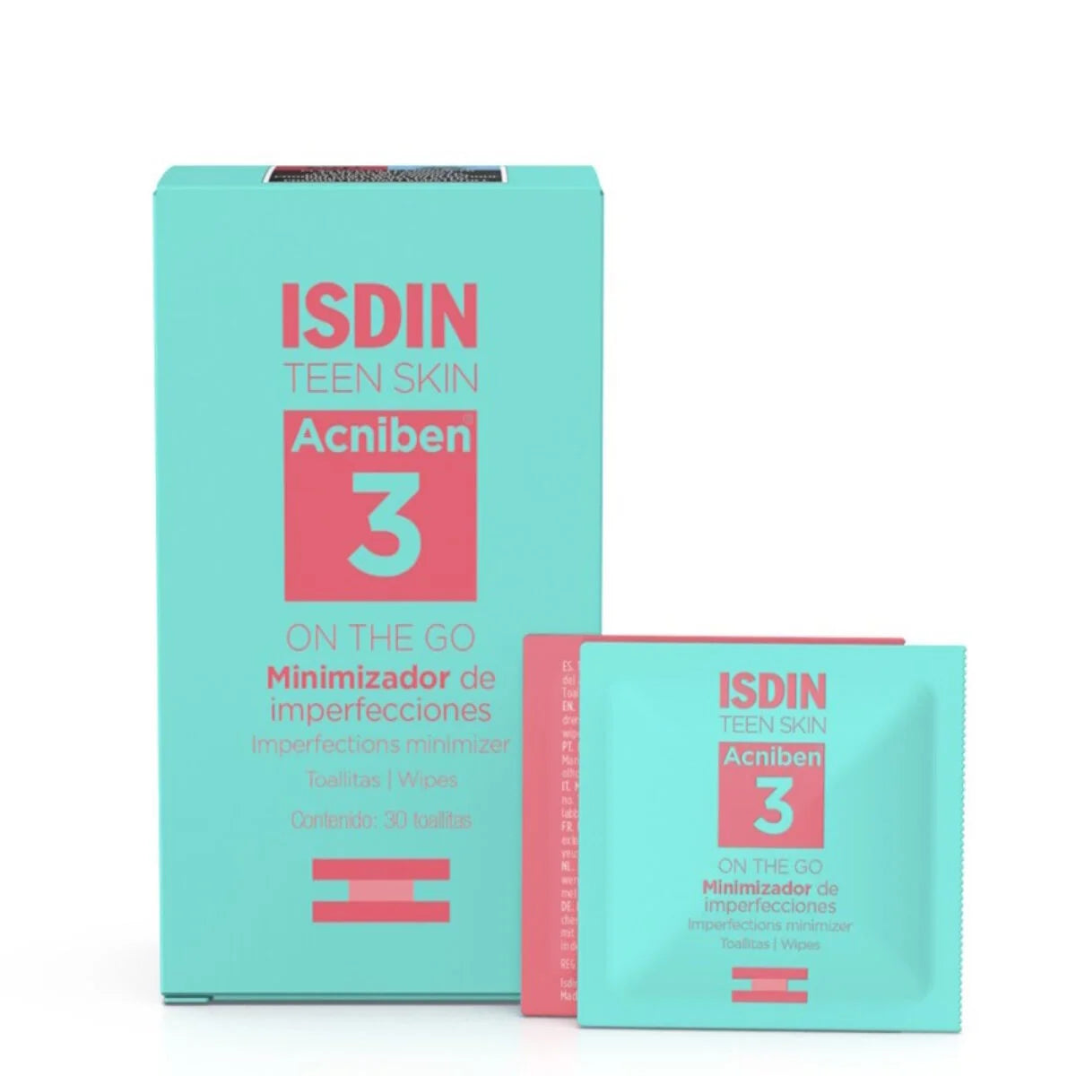 ISDIN Teen Skin Acniben On The Go Lingettes 30 Pièces