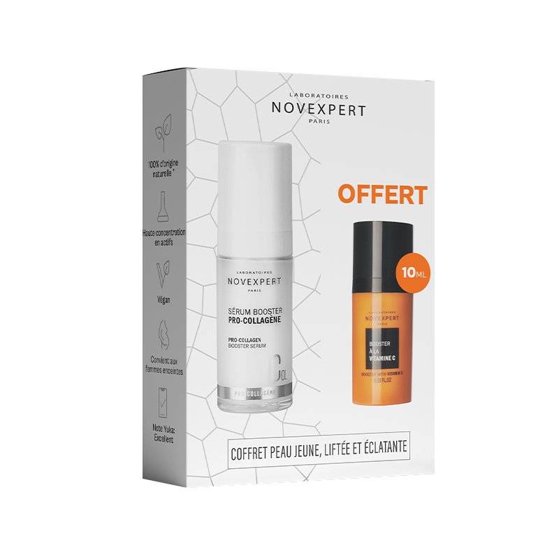 NOVEXPERT Coffret Booster Pro Collagène 30ml + Mini Booster Vit C 10ml