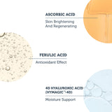 The Purest Solutions Brightening & Lightening  Vitamin C Serum 10% Ascorbic acid & Ferulic Acid 0,5% 30 ML