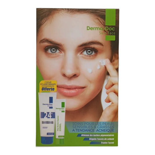 DermaDoc Pack Stop Bouton + Crème Hydratant Éclaircissante OFFERT