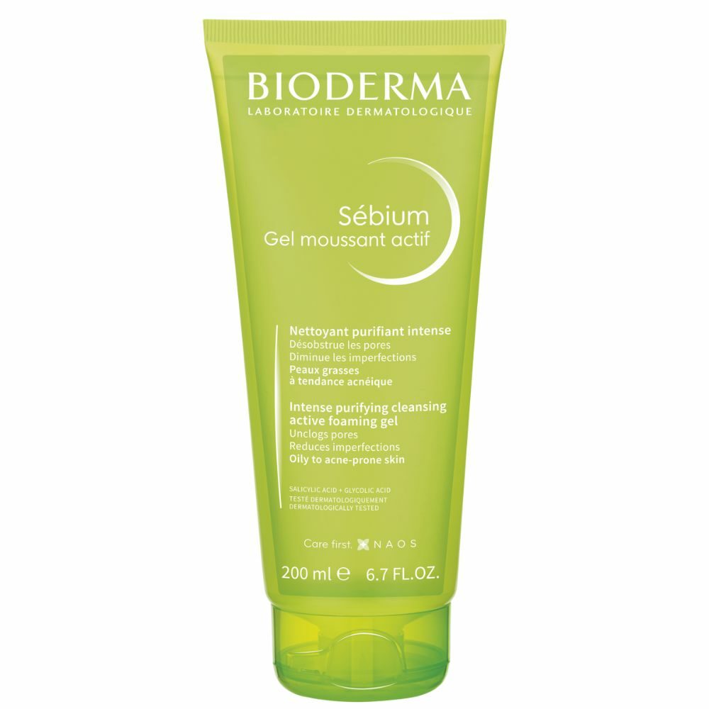 BIODERMA SEBIUM GEL MOUSSANT ACTIF NETTOYANT PURIFIANT INTENSE 200ML