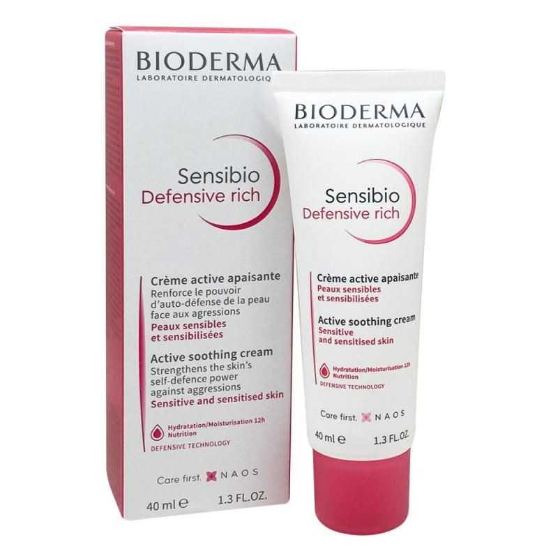 BIODERMA SENSIBIO DEFENSIVE RICHE CREME ACTIVE APAISANTE 40ML