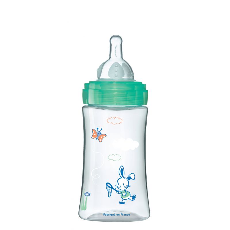 DODIE BIB INI+ 270ML VERT VALENTIN 0-6 M TET RONDE 3 VIT D2