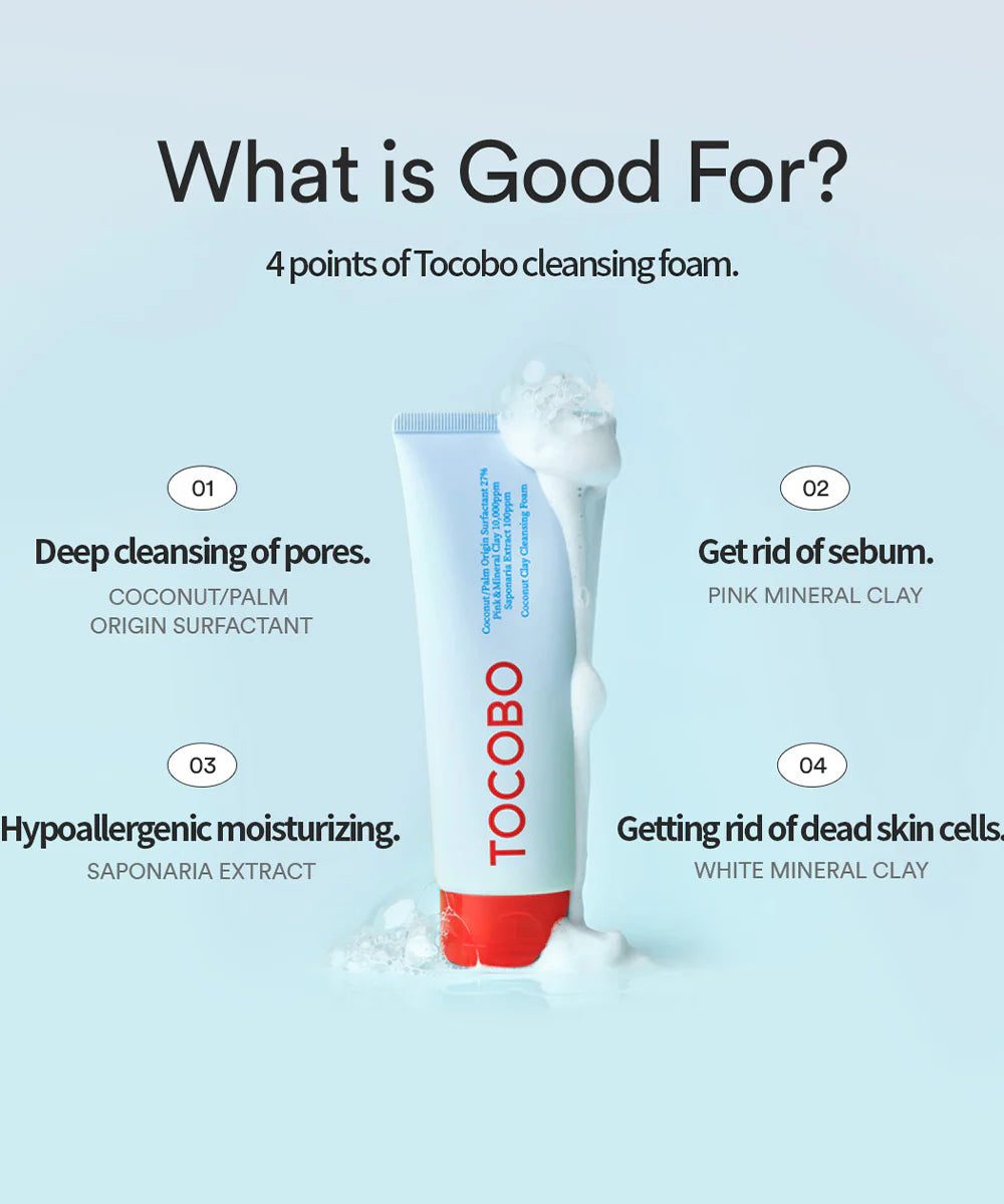 TOCOBO – Coconut Clay Cleansing Foam
