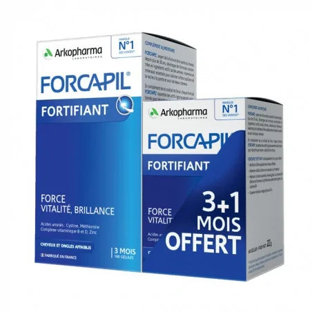 Forcapil Pack 180 Gélules + 1 Boite de 60 Gélules