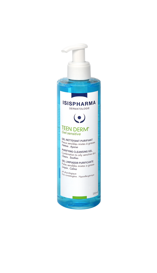 ISISPHARMA TEEN DERM GEL SENSITIVE GEL NETTOYANT PURIFIANT 250ML