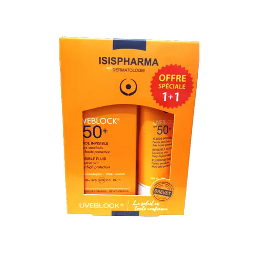 ISISPHARMA PACK PROMO UVEBLOCK 50 INVISIBLE** 1+1**