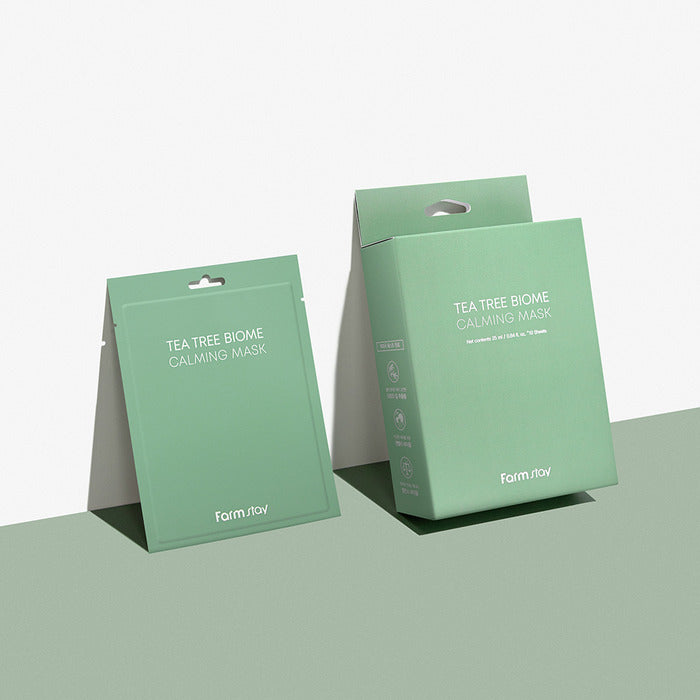 Farmstay Tea Tree Biome Calming Mask Pack 25 ml – pack de 10 masques