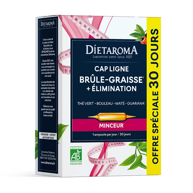 Dietaroma Cap Ligne Brûle-Graisse + Élimination 30 Ampoules