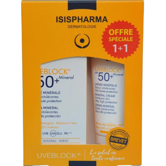 ISISPHARMA UVEBLOCK PACK PROMO 50+ SPF MINERAL TEINTÉE