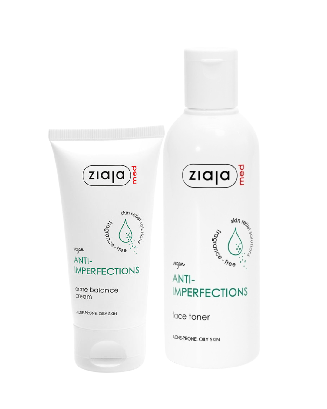 Ziaja Med Anti‑Acné – Crème 50 ml + Toner 200 ml Offert