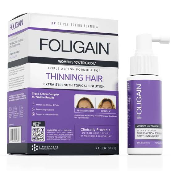 FOLIGAIN Triple Action Lotion Trioxidil 10% Femme