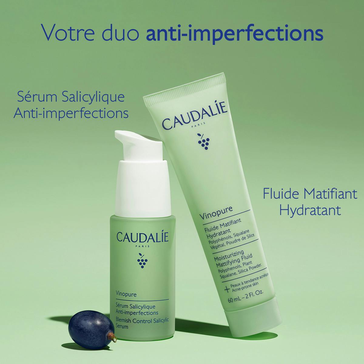 Caudalie Vinopure Fluide Matifiant Hydratant 60 ml