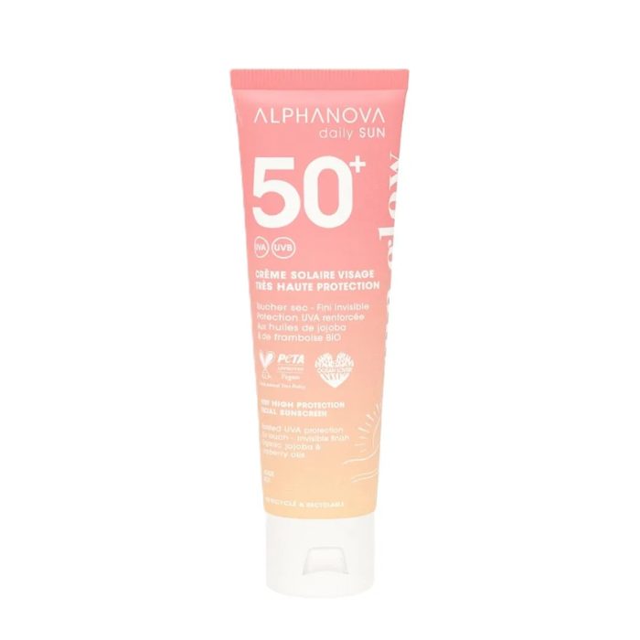 ALPHANOVA DAILY SUN GLOW – Crème Solaire Visage SPF 50+ | 50 ml