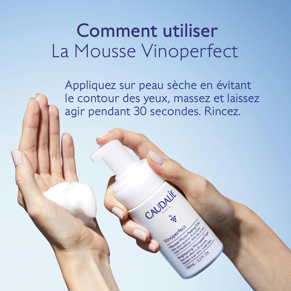 Caudalie Vinoperfect Mousse Micro-Peel Éclat Éclaircissant 100ml