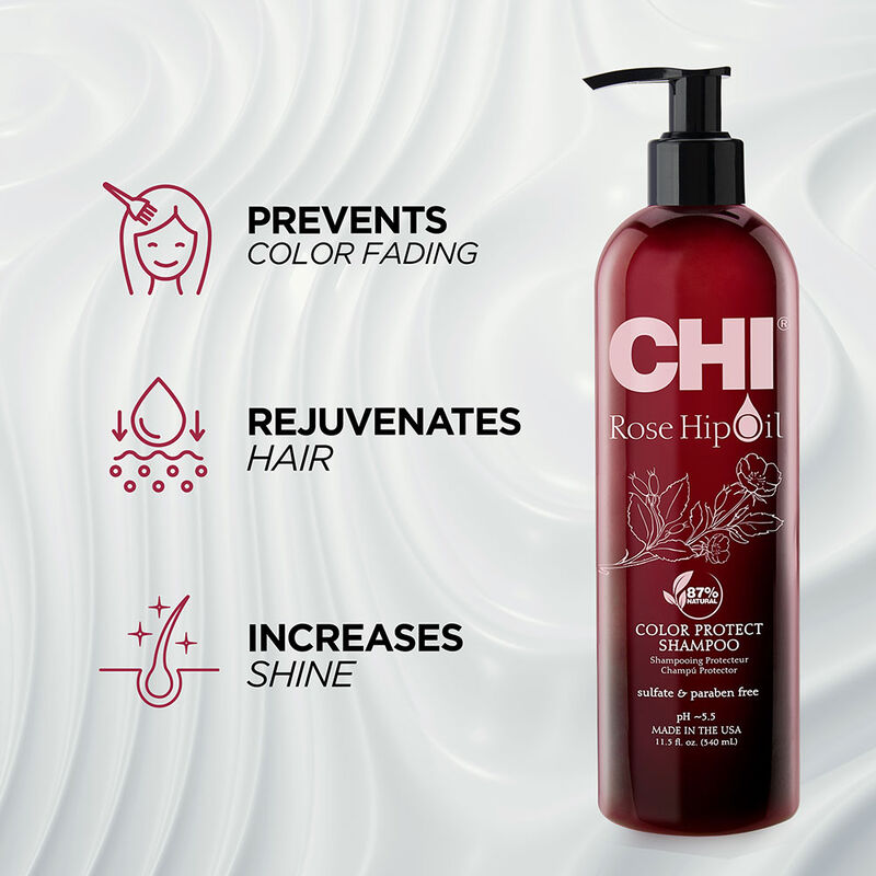CHI Rose Hip Oil Color Protect Shampoo 340 ml