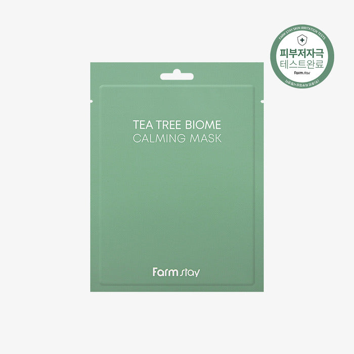 Farmstay Tea Tree Biome Calming Mask Pack 25 ml – pack de 10 masques