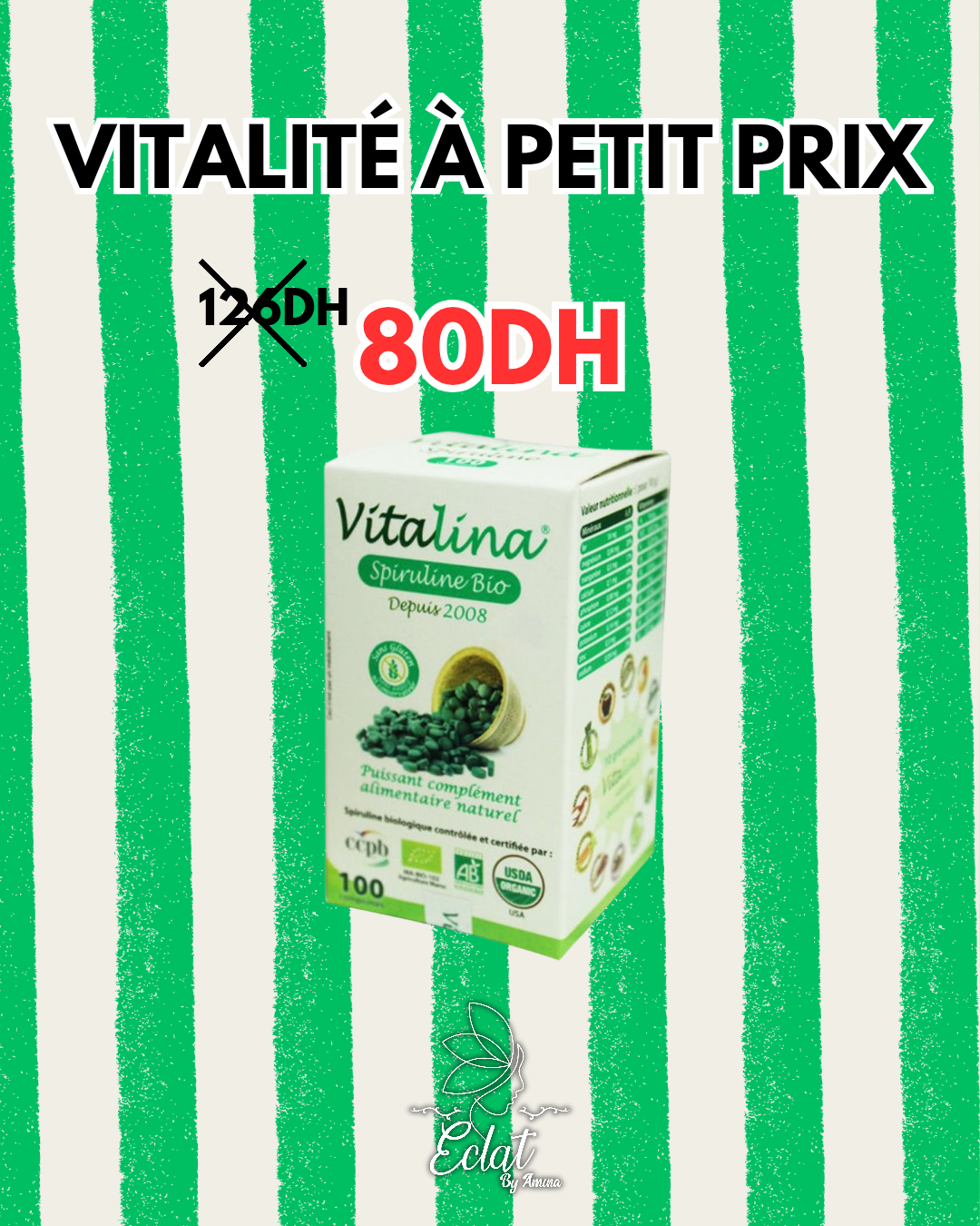 VITALINA SPIRULINE BIO 100 CPR
