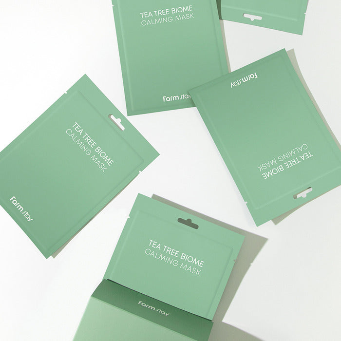 Farmstay Tea Tree Biome Calming Mask Pack 25 ml – pack de 10 masques