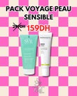 Pack Voyage Peau Sensible – Nettoyer & protéger en douceur