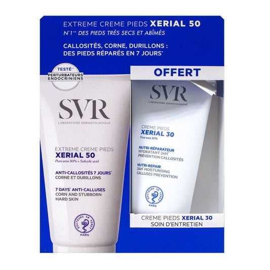 Offre spéciale : SVR XERIAL 50 Extrême Crème Pieds 40ml + XERIAL 30 Crème Pieds 50ml OFFERT